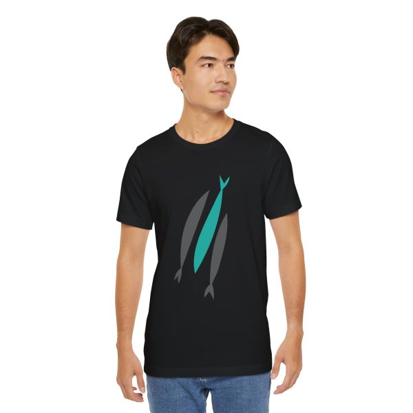Three Fish - Tricou unisex cu mânecă scurtă din jerseu - imagine 6