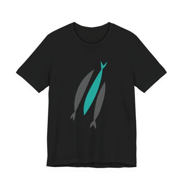 Three Fish - Tricou unisex cu mânecă scurtă din jerseu