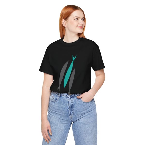 Three Fish - Tricou unisex cu mânecă scurtă din jerseu - imagine 5