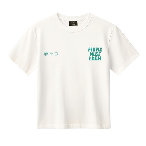 Tricou - People Must Know | Alb - imagine 3