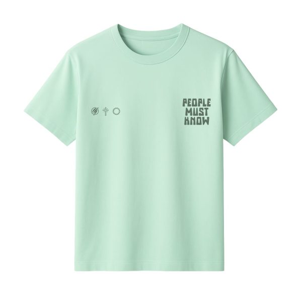 Tricou - People Must Know | Mint Green - imagine 3