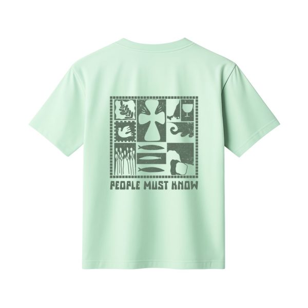 Tricou - People Must Know | Mint Green - imagine 2